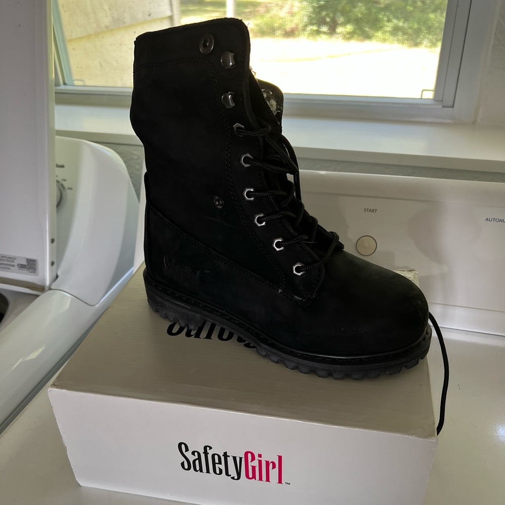 Safety girl steel toe boots